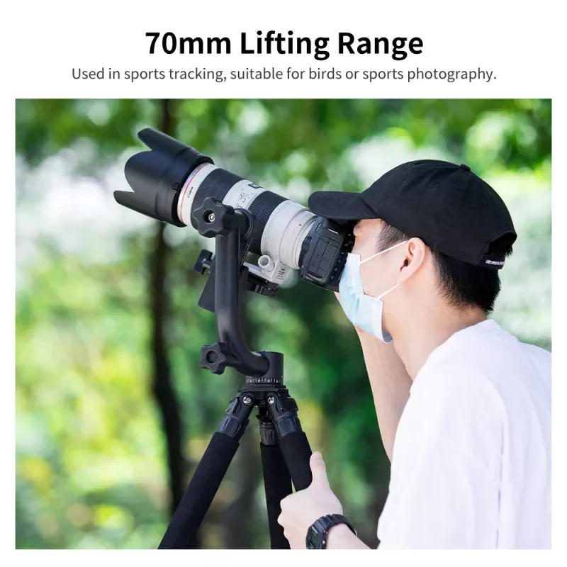 K&F Concept Cabezal panorámico Pro Gimbal 20kg 1/4 3/8 KF31.033