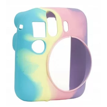 LOVEINSTANT Funda protectora de silicona para Fujifilm Instax Mini 12 - arcoíris