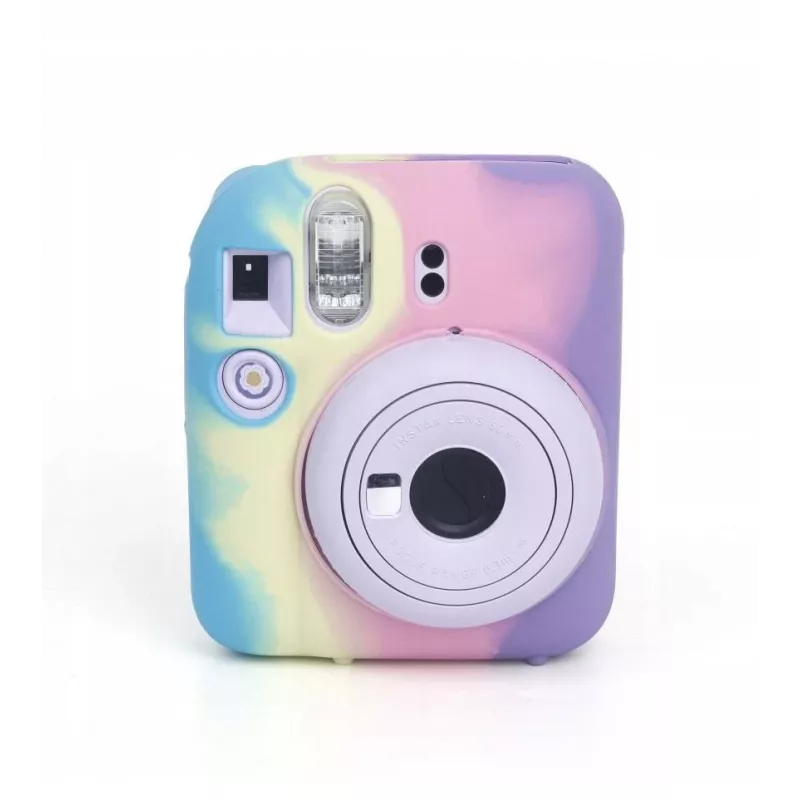 LOVEINSTANT Funda protectora de silicona para Fujifilm Instax Mini 12 - arcoíris