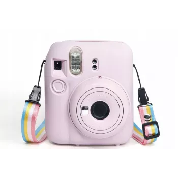 LOVEINSTANT Funda protectora de silicona para Fujifilm Instax Mini 12 - rosa
