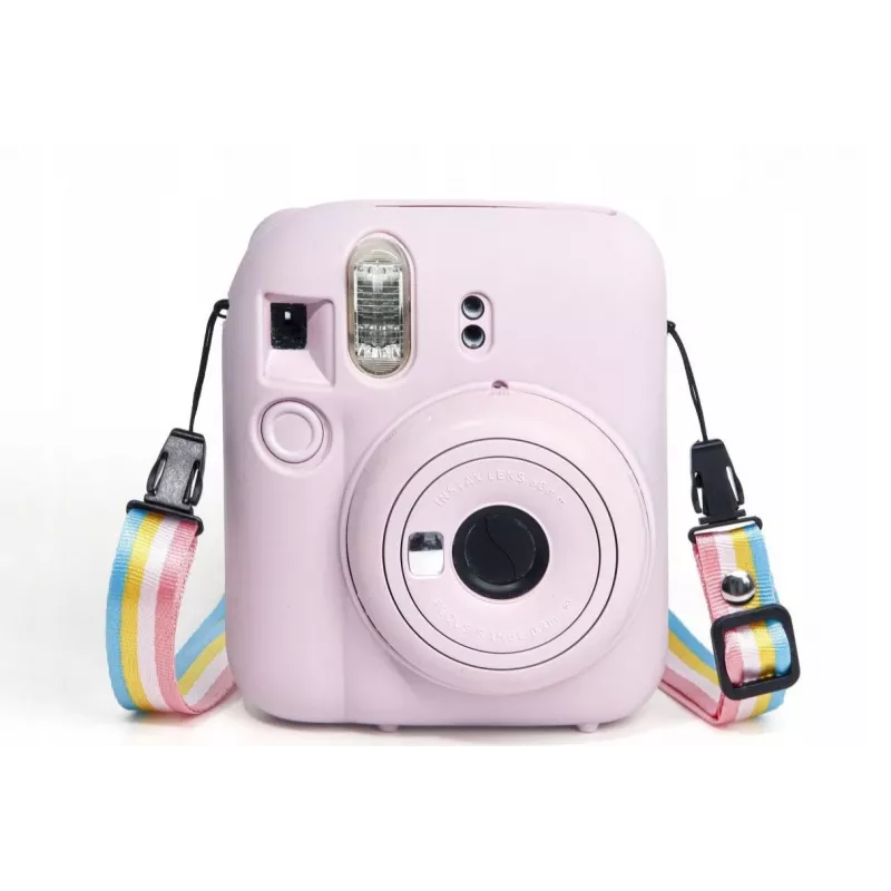 LOVEINSTANT Funda protectora de silicona para Fujifilm Instax Mini 12 - rosa