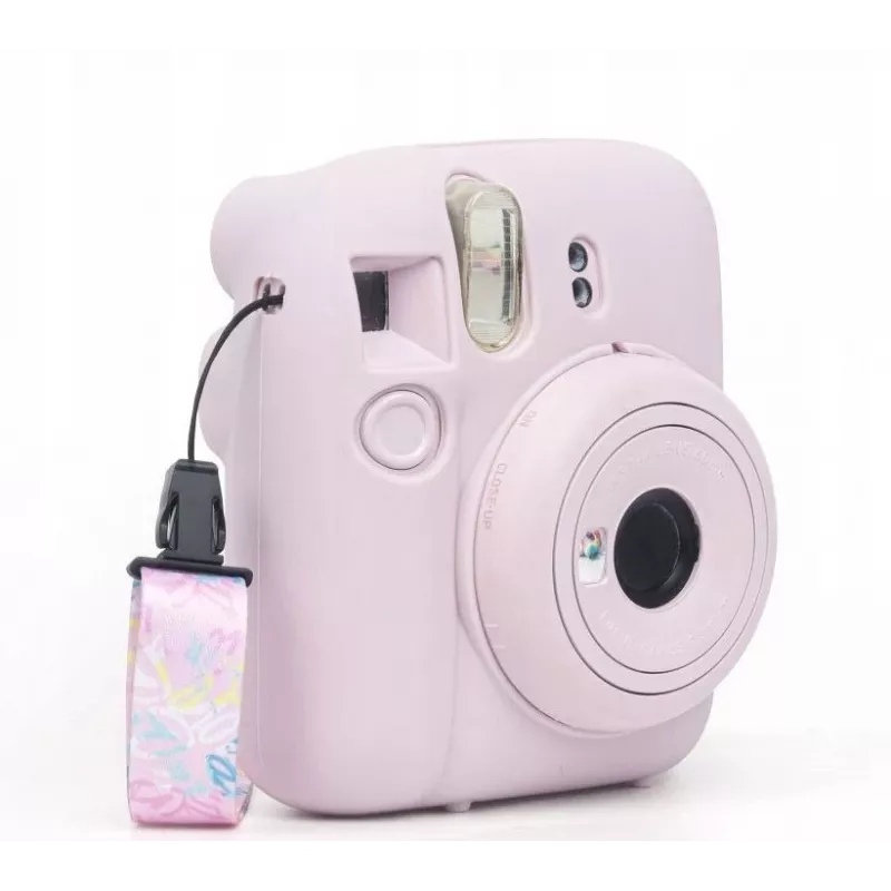 LOVEINSTANT Funda protectora de silicona para Fujifilm Instax Mini 12 - rosa