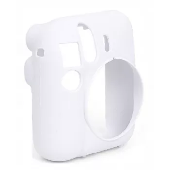 LOVEINSTANT Funda protectora de silicona para Fujifilm Instax Mini 12 - blanco