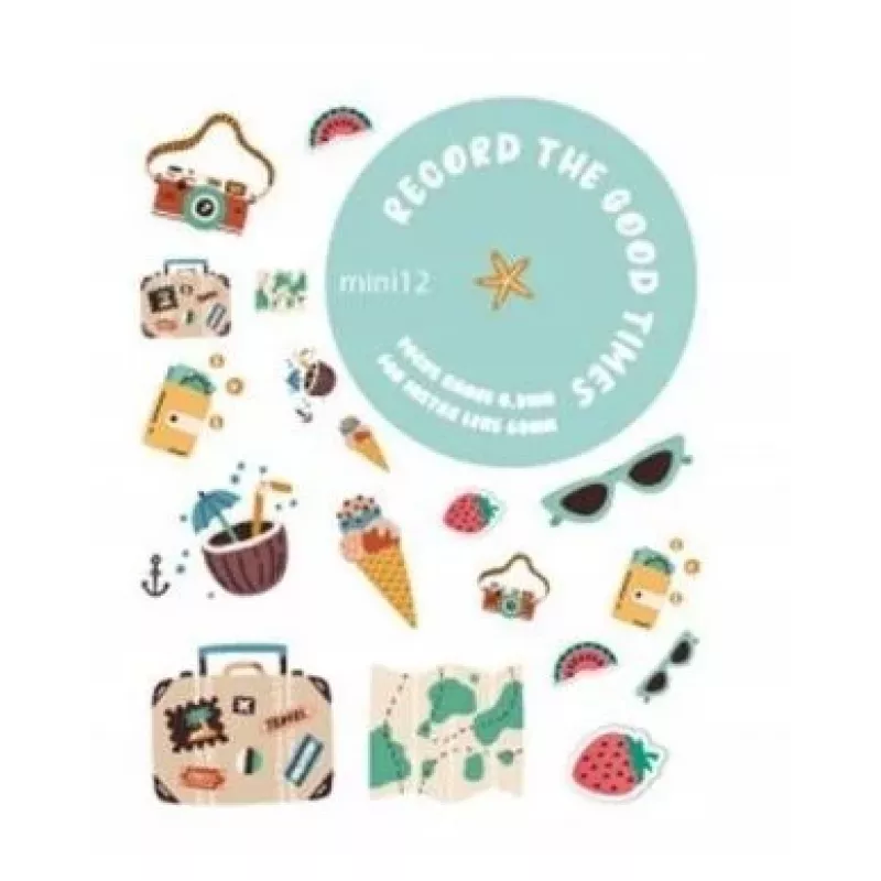 LOVEINSTANT Funda para Fujifilm Instax Mini 12 con pegatinas / Holiday Time