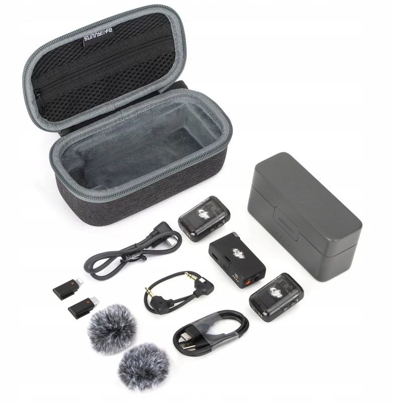 Funda rígida protectora SUNNYLIFE para DJI Mic 2 / Mic 1 - carcasa EVA, negra