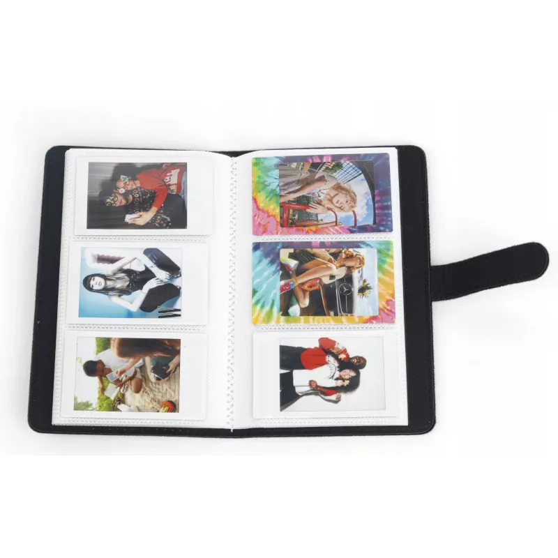 Álbum de fotos LOVEINSTANT para 96 fotos, compatible con Fujifilm Instax Mini / Xiaomi / Canon / HP / Kodak, negro arcoíris
