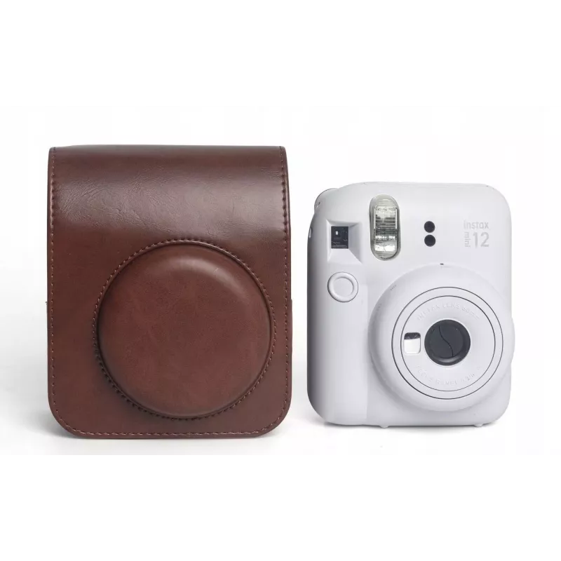 Funda protectora bandolera LOVEINSTANT para Fujifilm Instax Mini 12 - marrón