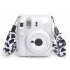 Funda LOVEINSTANT para Fujifilm Instax Mini 12 - estampado de vaca con purpurina, con pegatinas y bolsa de fotos