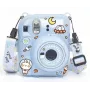 Funda protectora LOVEINSTANT para Fujifilm Instax Mini 12 - Escape From Earth, azul con purpurina, con pegatinas y bolsa de fotos