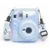 Funda protectora LOVEINSTANT para Fujifilm Instax Mini 12 - Escape From Earth, azul con purpurina, con pegatinas y bolsa de fotos