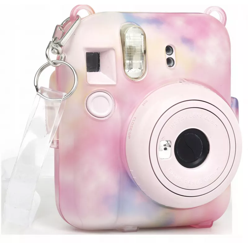 Funda protectora LOVEINSTANT para Fujifilm Instax Mini 12 con bolsa de fotos, multicolor oscuro