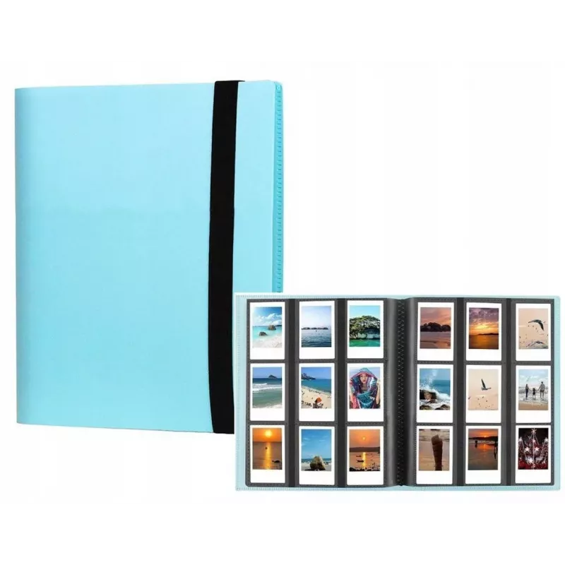 LOVEINSTANT Álbum de fotos para 360 fotos compatible con Fujifilm Instax Mini, Xiaomi, Polaroid, Canon, HP, Kodak - Azul