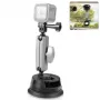 PULUZ Soporte con ventosa para cámara, smartphone, rosca de 1/4 pulgadas, Negro