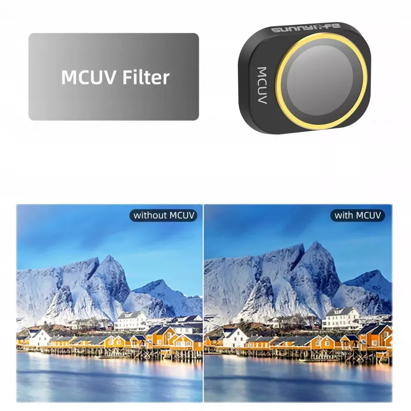 SUNNYLIFE Filtro ultravioleta UV MC para dron DJI Mini 4 Pro + funda protectora