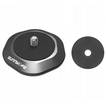 SUNNYLIFE Placa adaptadora de soporte magnético para cámara, estabilizador, teléfono con rosca de 1/4 pulgadas DZ753-D