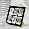 Marco para fotos LOVEINSTANT para 6 fotos compatible con Fujifilm Instax Mini / Xiaomi / Polaroid / Canon / HP / Kodak - Zink / Negro