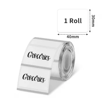 Etiquetas adhesivas transparentes Phomemo 40x30mm para M110/M120/M200/M220/M221 - 230 etiquetas por rollo