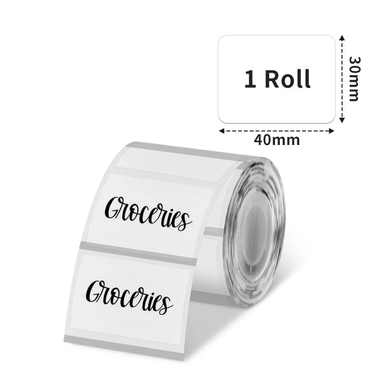 Etiquetas adhesivas transparentes Phomemo 40x30mm para M110/M120/M200/M220/M221 - 230 etiquetas por rollo