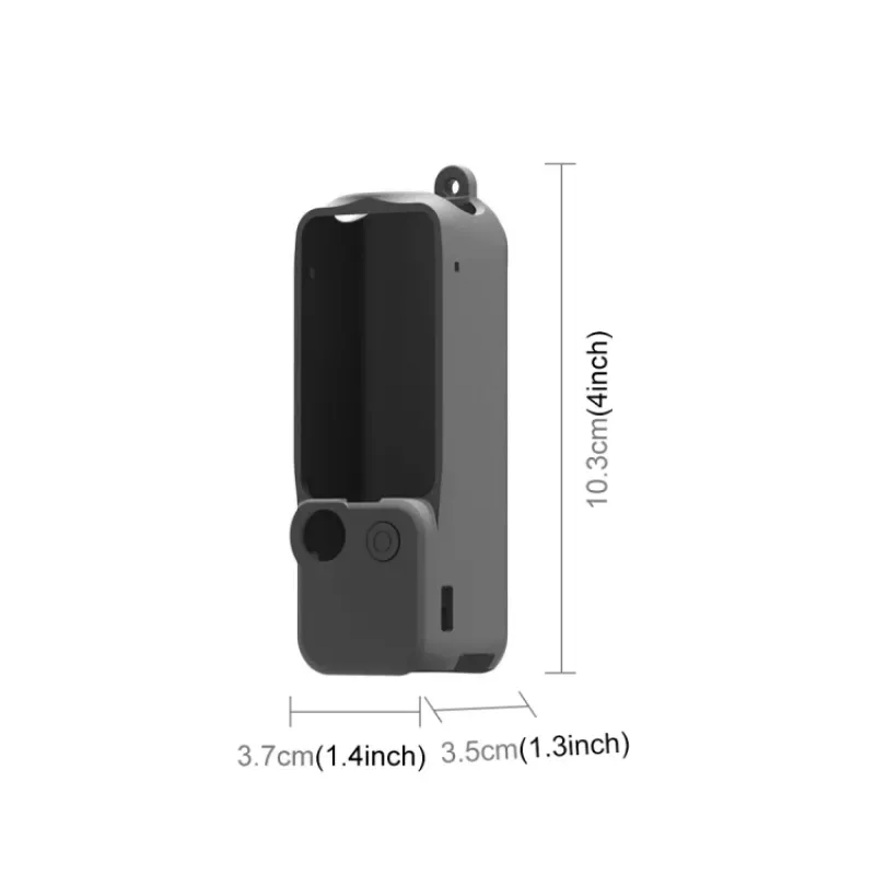 Funda protectora de silicona PULUZ con tapa de objetivo y tapa de pantalla para DJI Osmo Pocket 3, Negra (PU894B)