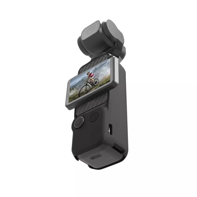 Funda protectora de silicona PULUZ con tapa de objetivo y tapa de pantalla para DJI Osmo Pocket 3, Negra (PU894B)