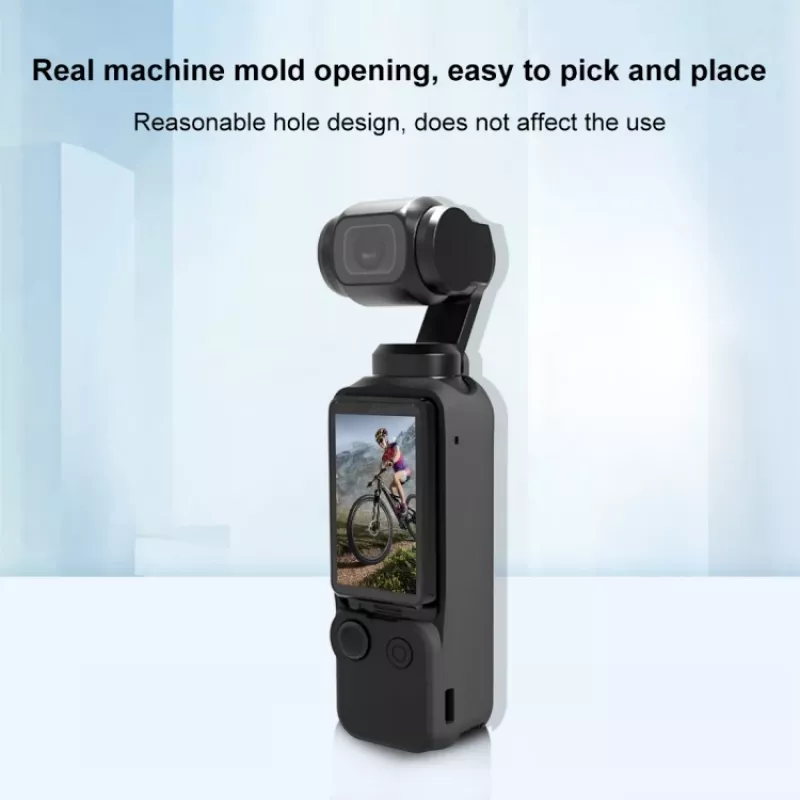 Funda protectora de silicona PULUZ con tapa de objetivo y tapa de pantalla para DJI Osmo Pocket 3, Negra (PU894B)