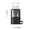 Adaptador OTG PULUZ Lightning a USB-C para iPhone, negro (PU649B)