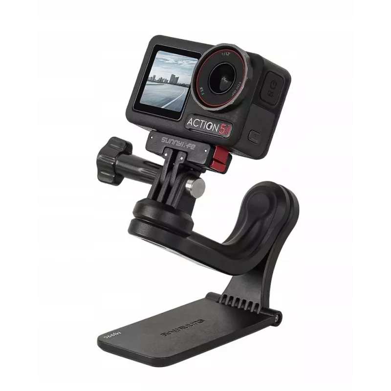 Placa de soporte metálico magnético SUNNYLIFE para GoPro, Xiaomi, Insta360, SJCAM, cámaras de acción DJI - negro