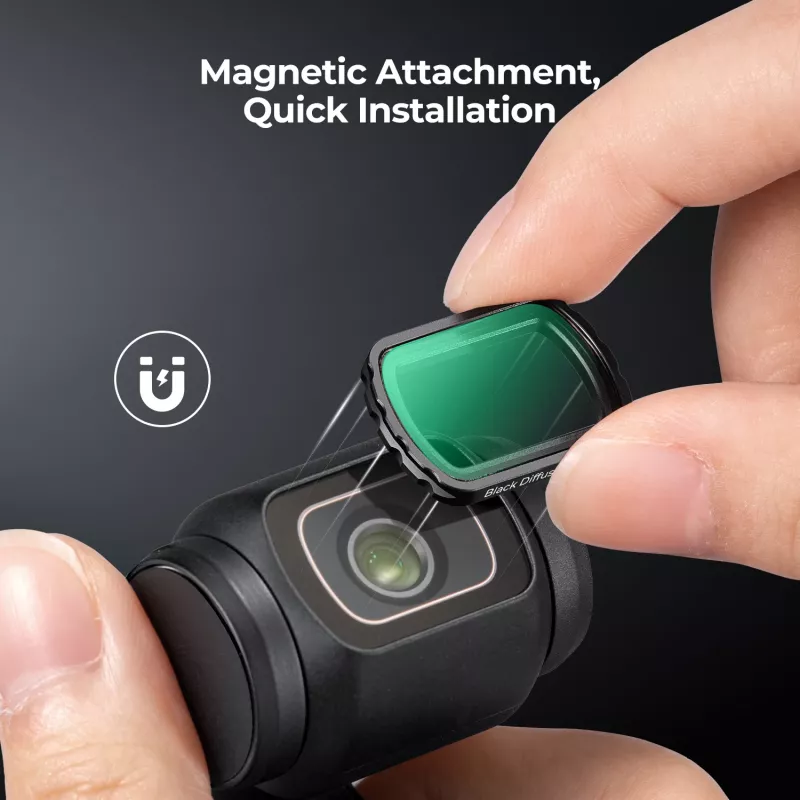 Filtro de difusión negra 1/4 K&F Concept para DJI Osmo Pocket 3 (KF01.2533)