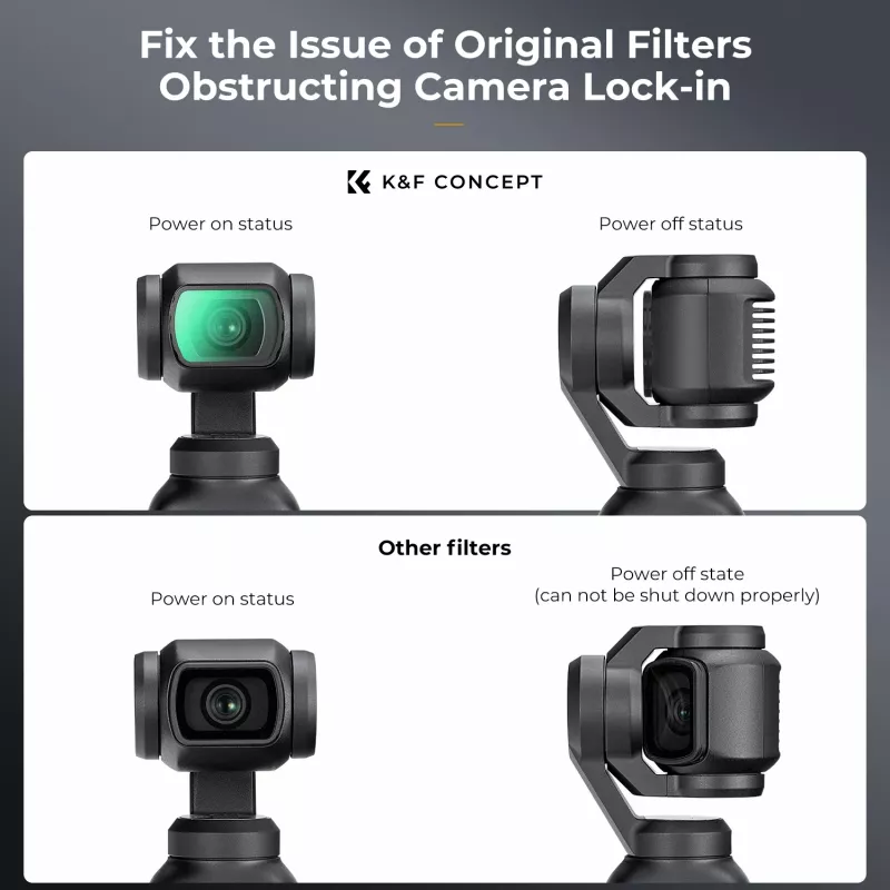 Filtro de difusión negra 1/4 K&F Concept para DJI Osmo Pocket 3 (KF01.2533)