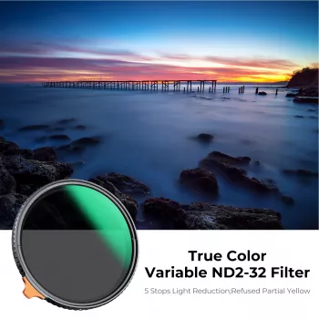 Filtro ND variable K&F Concept ND2-ND32 82mm True Color MRC Nano X