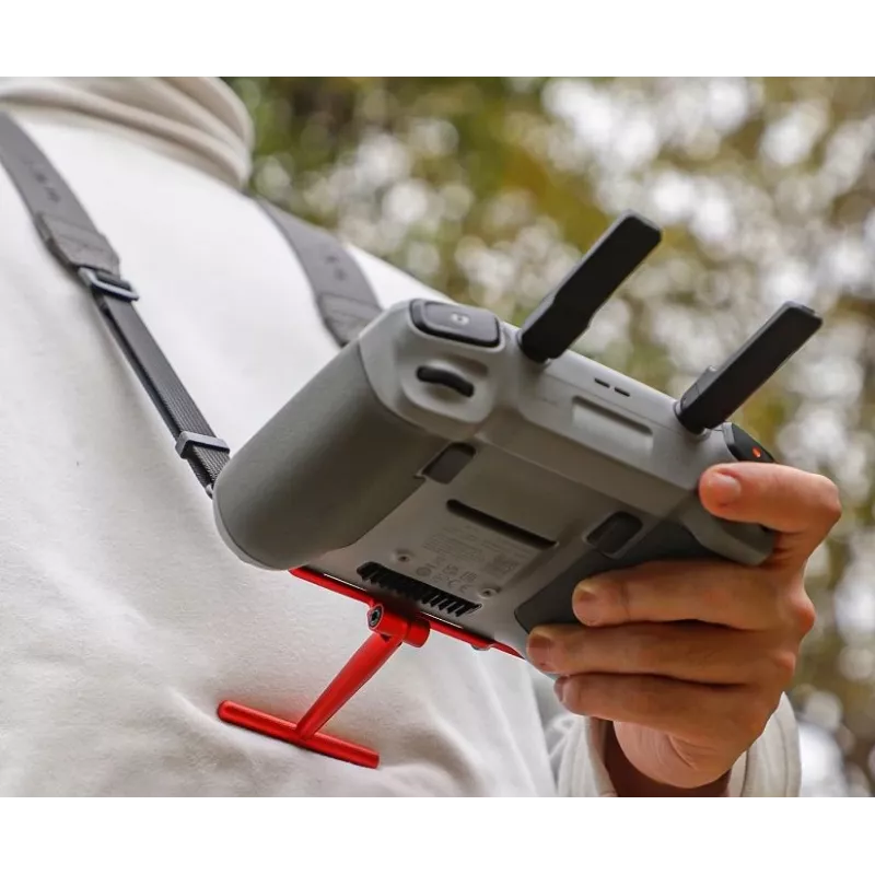 SUNNYLIFE Correa de hombro y cuello para mando DJI RC 2 / RC 1 - Tejido de nailon negro con ganchos de aleación de aluminio