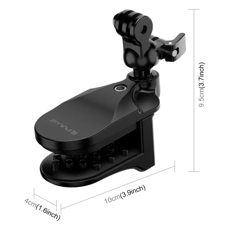 PULUZ Soporte de mentón para casco de moto para GoPro Hero 12 11 Mini 10 9 8 7 6 5 4 3+ Max - PU927B