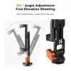 K&F Concept KF31.094 Soporte de trípode para smartphone MS18 - Soporte metálico giratorio 360° con rosca de 1/4 inch, base Arca-Swiss y zapata en frío, Negro
