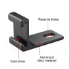 PULUZ Soporte adaptador de 1/4 inch para Insta360 X5/X4/X3/One X2 - Negro, aleación de aluminio, zapata en frío