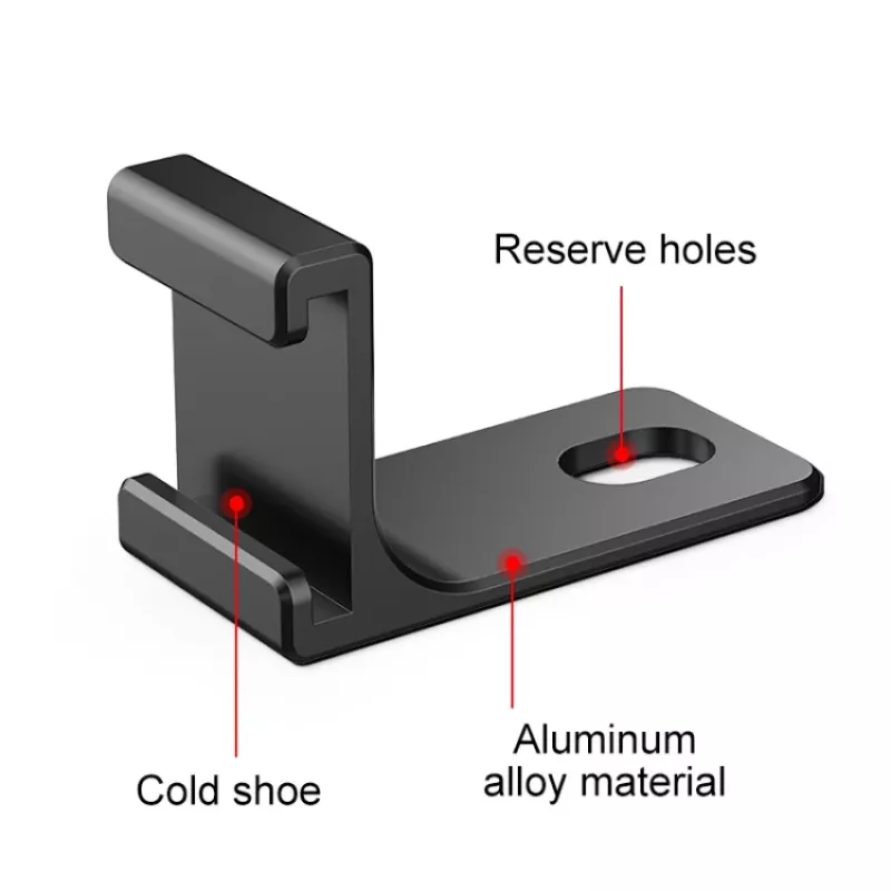 PULUZ Soporte adaptador de 1/4 inch para Insta360 X5/X4/X3/One X2 - Negro, aleación de aluminio, zapata en frío