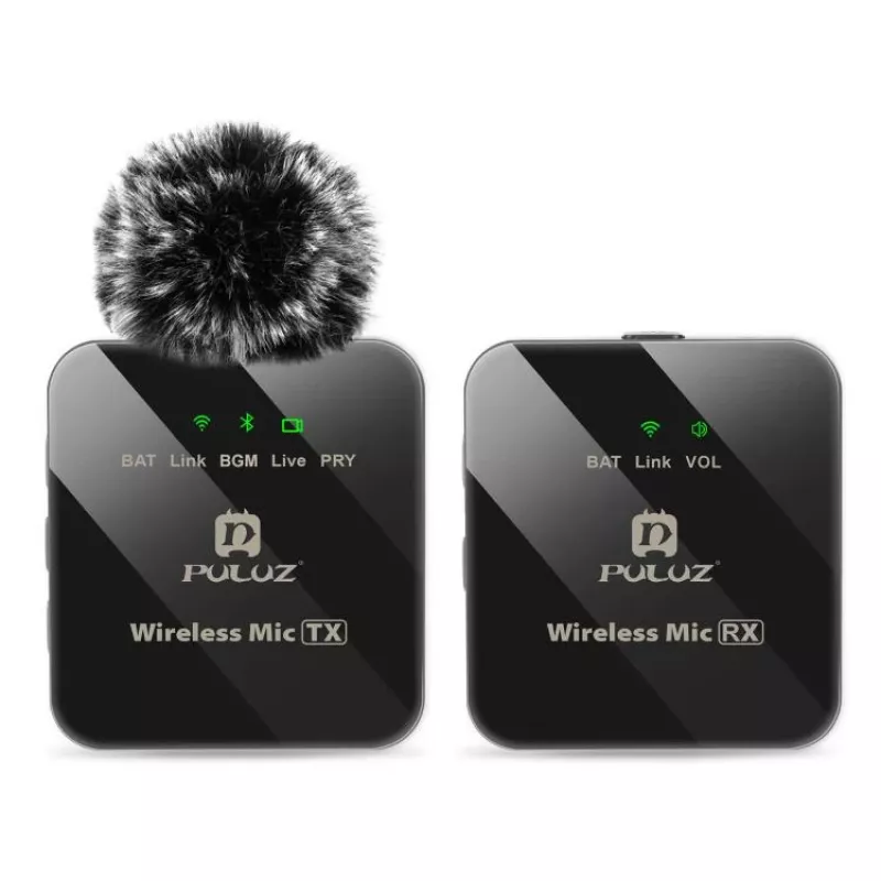 PULUZ PU3153B Micrófono inalámbrico Bluetooth de 3,5 mm TRS/TRRS para teléfono y cámara