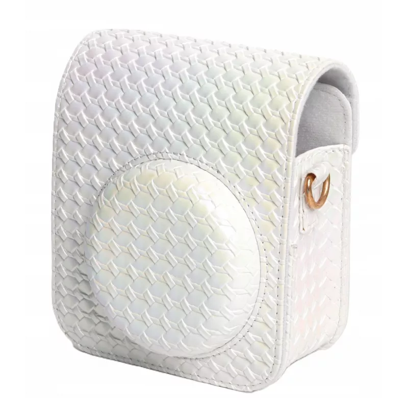 LOVEINSTANT Kit 2 en 1: funda protectora para Fujifilm Instax Mini 12 + álbum de fotos para 64 fotos / Blanco
