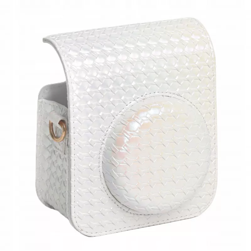 LOVEINSTANT Kit 2 en 1: funda protectora para Fujifilm Instax Mini 12 + álbum de fotos para 64 fotos / Blanco