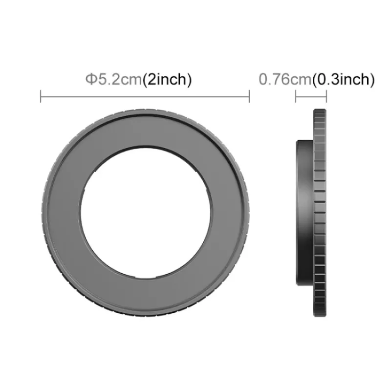 PULUZ Soporte adaptador de filtro de 49 mm para DJI Osmo Action 4 PU994B