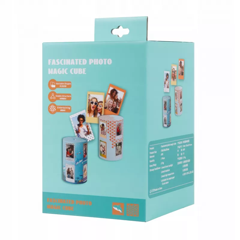 LOVEINSTANT Marco de fotos plegable en forma de cubo para 24 fotos Instax Mini - Sea Blue