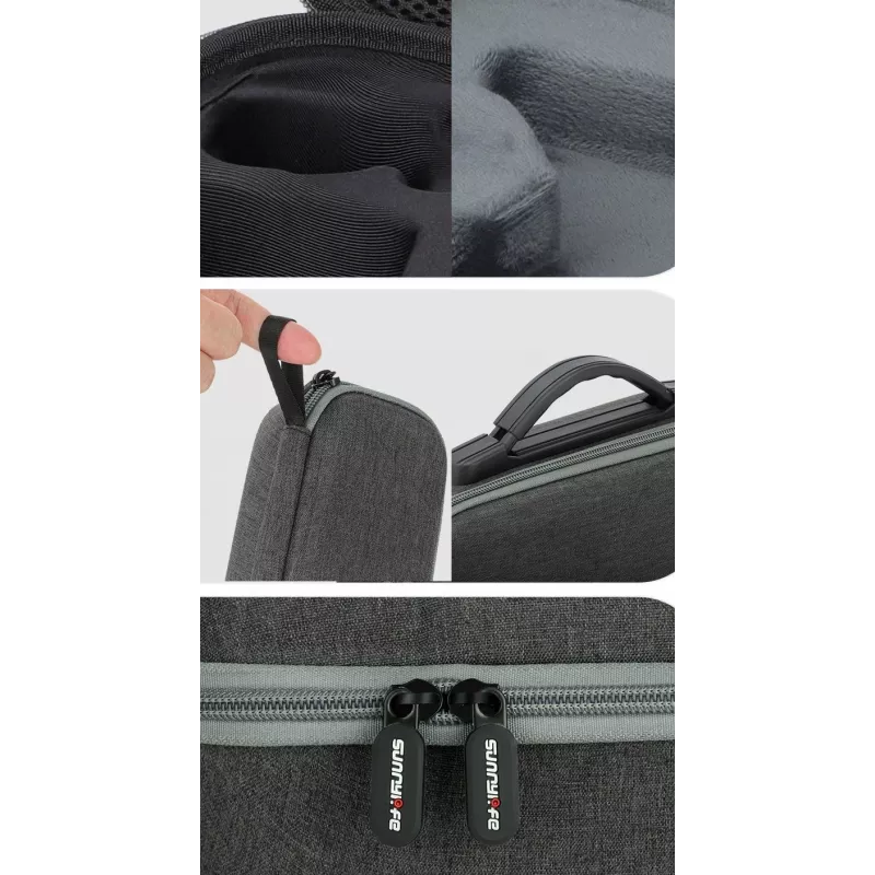 SUNNYLIFE Maletín rígido de transporte para dron DJI Avata 2, Goggles 3, RC Motion 3, baterías y accesorios - Negro