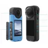 SUNNYLIFE Set de tapa de objetivo de silicona y funda para Insta360 X4 - Blanco