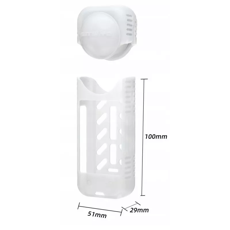 SUNNYLIFE Set de tapa de objetivo de silicona y funda para Insta360 X4 - Blanco