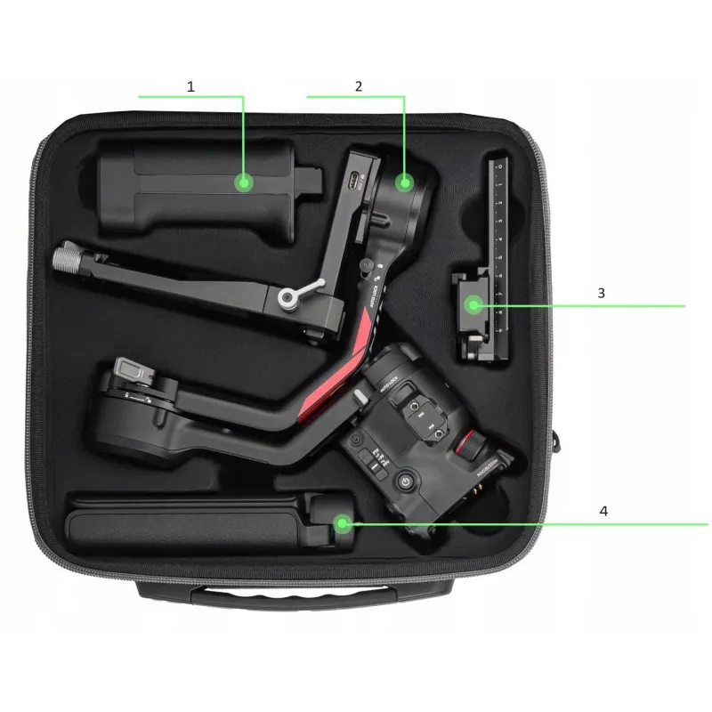 SUNNYLIFE Maletín rígido de transporte para estabilizador DJI RS 4 - Negro
