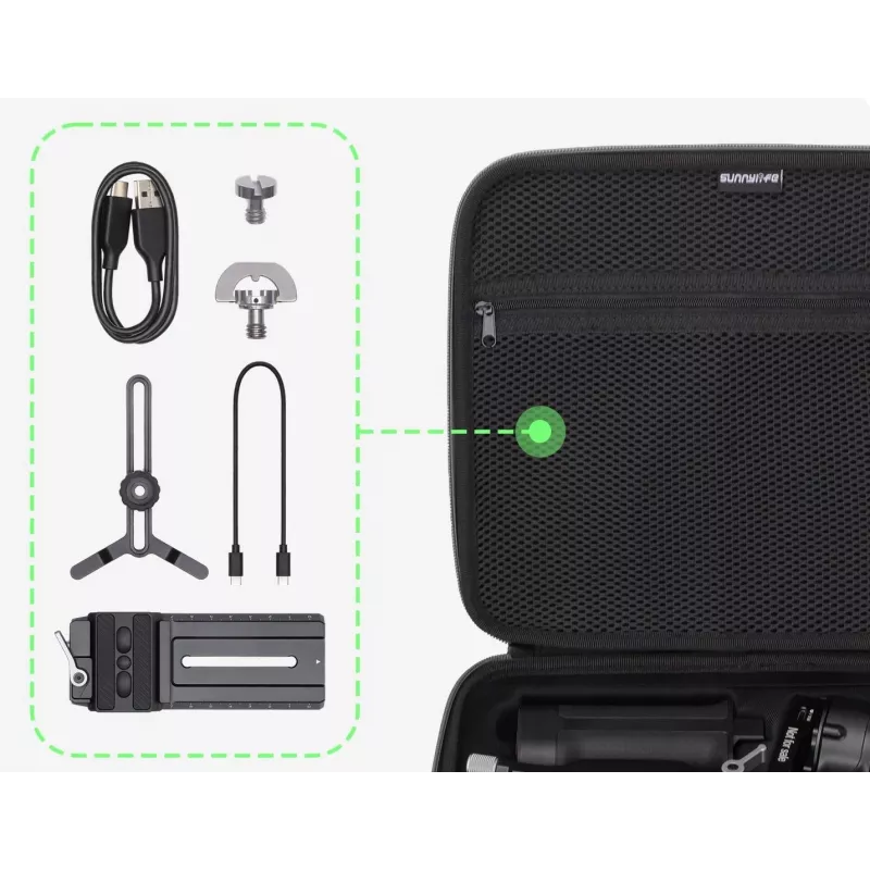 SUNNYLIFE Maletín rígido de transporte para estabilizador DJI RS 4 - Negro