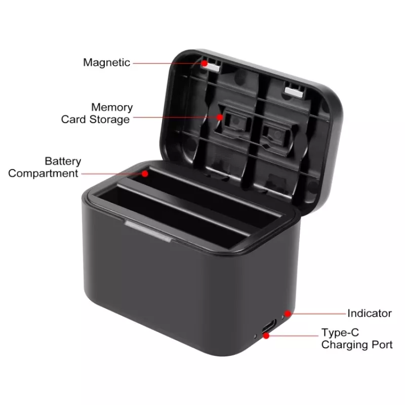 PULUZ Cargador USB de doble batería para Insta360 X4 - PU999B