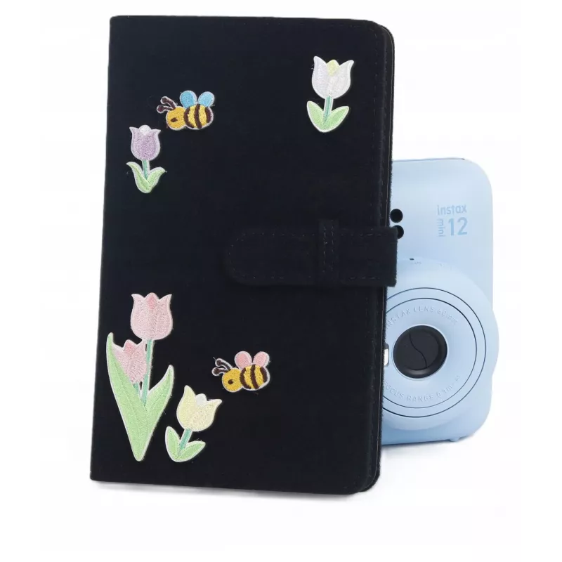 LOVEINSTANT Álbum de fotos para 96 fotos compatible con Fujifilm Instax Mini 99, 12, 40, 11, 9, Evo, LiPlay, Link – diseño de tulipanes