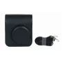 LOVEINSTANT Bolsa de cámara para Fujifilm Instax Mini 41 - Funda protectora de piel de PU negra con correa de hombro