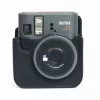 LOVEINSTANT Bolsa de cámara para Fujifilm Instax Mini 41 - Funda protectora de piel de PU negra con correa de hombro