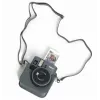 LOVEINSTANT Bolsa de cámara para Fujifilm Instax Mini 41 - Funda protectora de piel de PU negra con correa de hombro